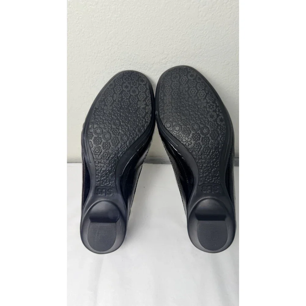 SAS Women’s 8.5 W Black Leather Comfort Pumps Shoes Made in USA